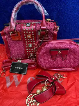 TAS WEBE PINK 3 IN 1 IMPORT SISA BUTIK