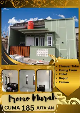 RUMAH MURAH 2 KAMAR AKSES STRATEGIS MULAI DARI 185 JUTAAN