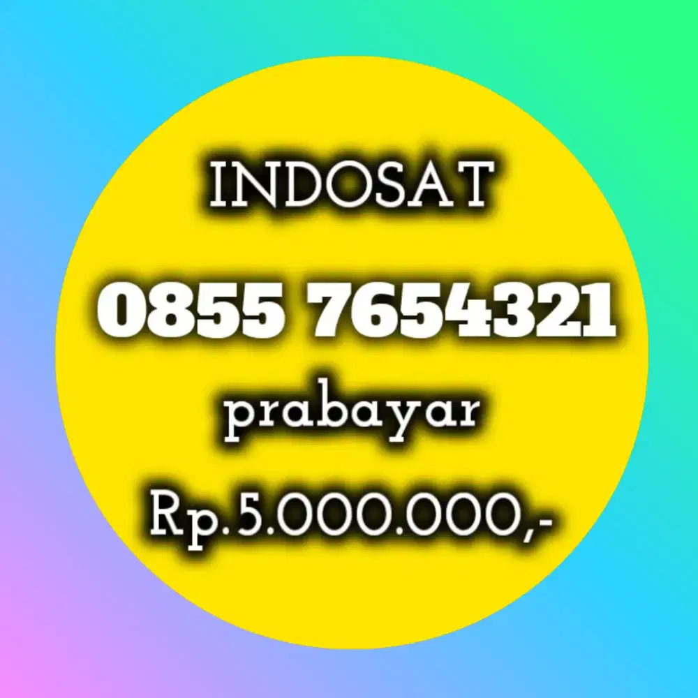 NOMOR CANTIK INDOSAT 7654321