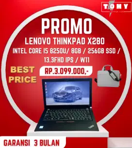 Lenovo Thinkpad X280 Intel Core i5 8250U 8GB SSD 256GB 13INCH FHD IPS
