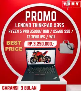 Lenovo Thinkpad X395 AMD Ryzen 5 Pro 3500U 8GB SSD 256GB 13INCHFHD IPS