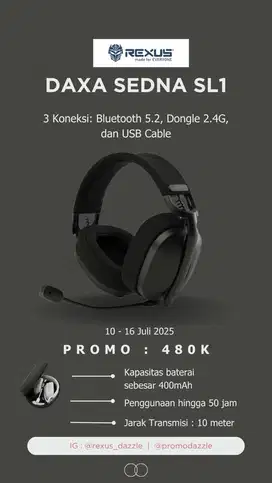 Headset wireless gaming Daxa Sedna SL1