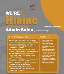 Butuh cepat admin sales dan SPG