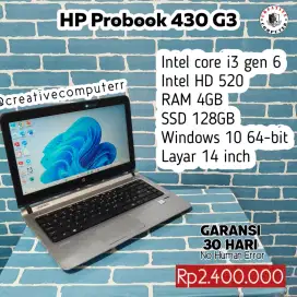 Laptop HP 430 G3 murah core i3, ram 4gb