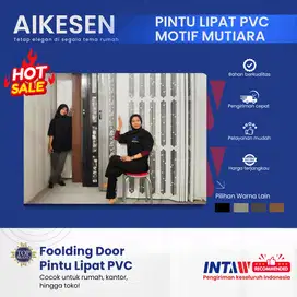 PINTU LIPAT PVC KACA MOTIF TRANSPARAN