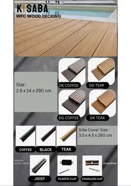 DECKING KISABA 25mm x 14cm x 2,9m