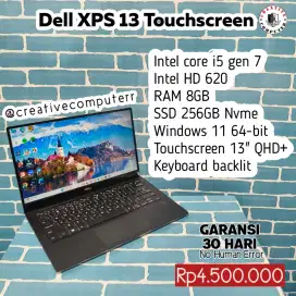 Laptop touchscreen dell XPS body slim
