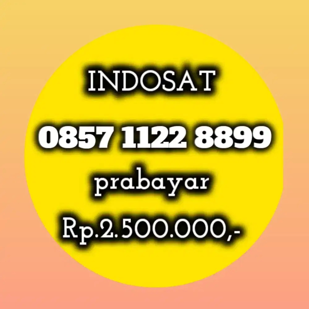 NOMOR CANTIK INDOSAT 1122 8899