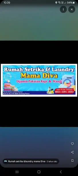 Rumah setrika & laundry mama diva