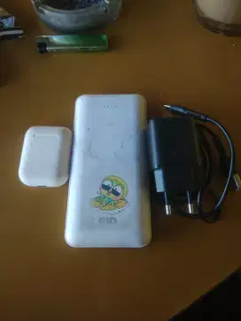 BU POWER BANK + TWS i12 + charger TYPE C