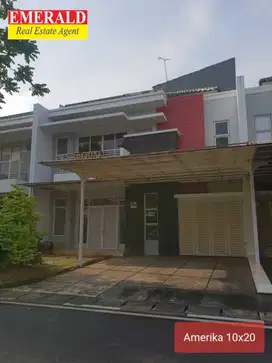 Disewakan Rumah Langka Semi Furnish Cluster Amerika Green Lake City