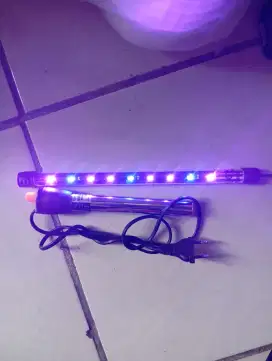 Lampu glowfis dan water heater stenlis
