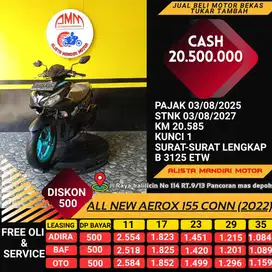 KREDIT DP 500 YAMAHA AEROX  155 CONN TH 2022 PLAT DEPOK PAJAK ON