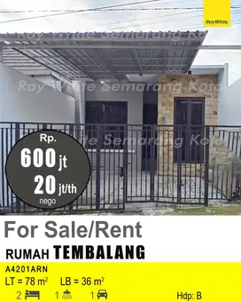 DIJUAL DAN DISEWAKAN RUMAH DI TEMBALANG A4201