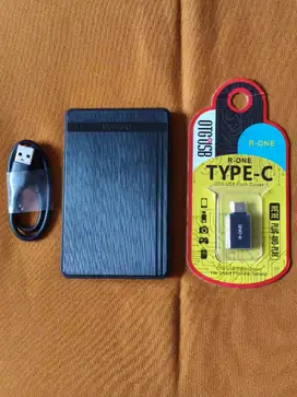 Harddisk External 500 GB, USB 3.0, Kesehatan HDD 100% + OTG Type-C