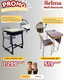 Set Bangku Meja Sekolah