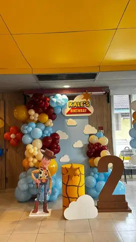 Dijaul Backdrop Ulang Tahun Anak Tema Toy Story