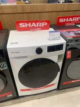 cicilan bunga 0% mesin cuci sharp 8KG white