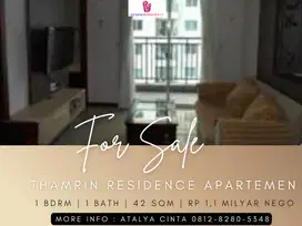 Dijual Apartement Thamrin Residence Middle Floor 1BR Furnished Tower A