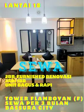 SEWA 2BR FULL FURNISHED MODIF 1BR TOWER F APARTEMEN BASSURA CITY