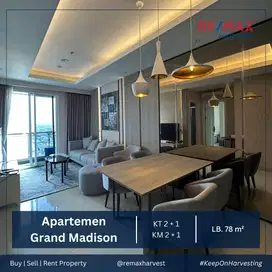 JUAL RUGI ! Apartemen Grand Madison 2+1 Kamar - Murah Dan Komplit