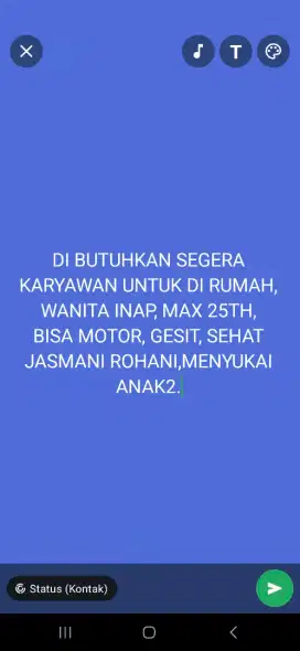 LOWONGAN KERJA WANITA