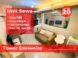 Sewa 2BR Furnished tower Edelweiss ada water heater apartment Bassura
