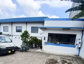 Sewa gudang di jalan raya narogong bekasi luas 3500 m2 lahan 1800 m2
