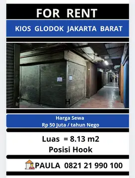 Kios Glodok Jakarta Barat Rp 50 Juta/ tahun