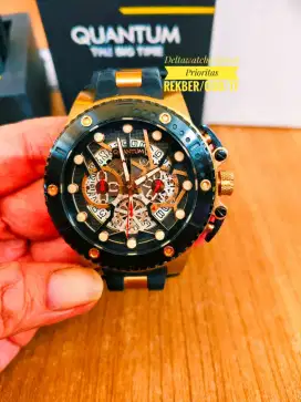 Jam Quantum Hunter Sports Big Chronograph Gold Fullset Original