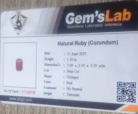 Natural Ruby Tanzania No Heat