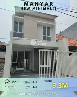 Rumah Manyar Tirtoasri NEW MINIMALIS