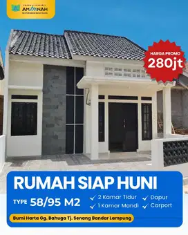 RUMAH SIAP HUNI PROMO 250 JT MURAH TANJUNG SENANG BUMI ARTA RESIDANCE