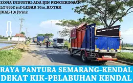 Tanah-Zona Industri-ada ijin pengeringan Raya Pantura Kaliwungu Kendal