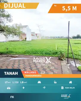 Dijual Cepat Tanah Siap Bangun Pandanwangi Sulfat Kota Malang