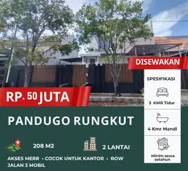 PANDUGO COCOK untuk Kantor ‼️ Sewa Rumah Bangunan 2 Lantai Rungkut