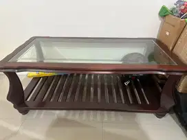 Kursi & Meja Kaca , antik dan berbahan Fulk Kayu
