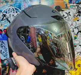 Helm Alv Genos Gorilla modern grey Glossy Solid Non Bluetooth