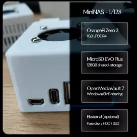 MiniNAS Box 1/128 - Rakitan Orange Pi Zero 3 & OpenMediaVault