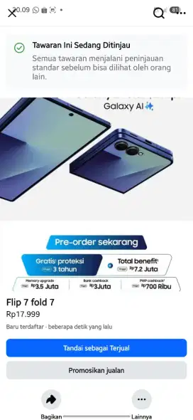PO fold 7 dan Flip7