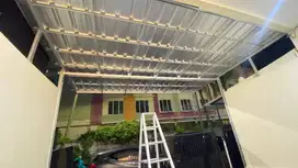 Kanopi baja ringan atap sepandek polos
