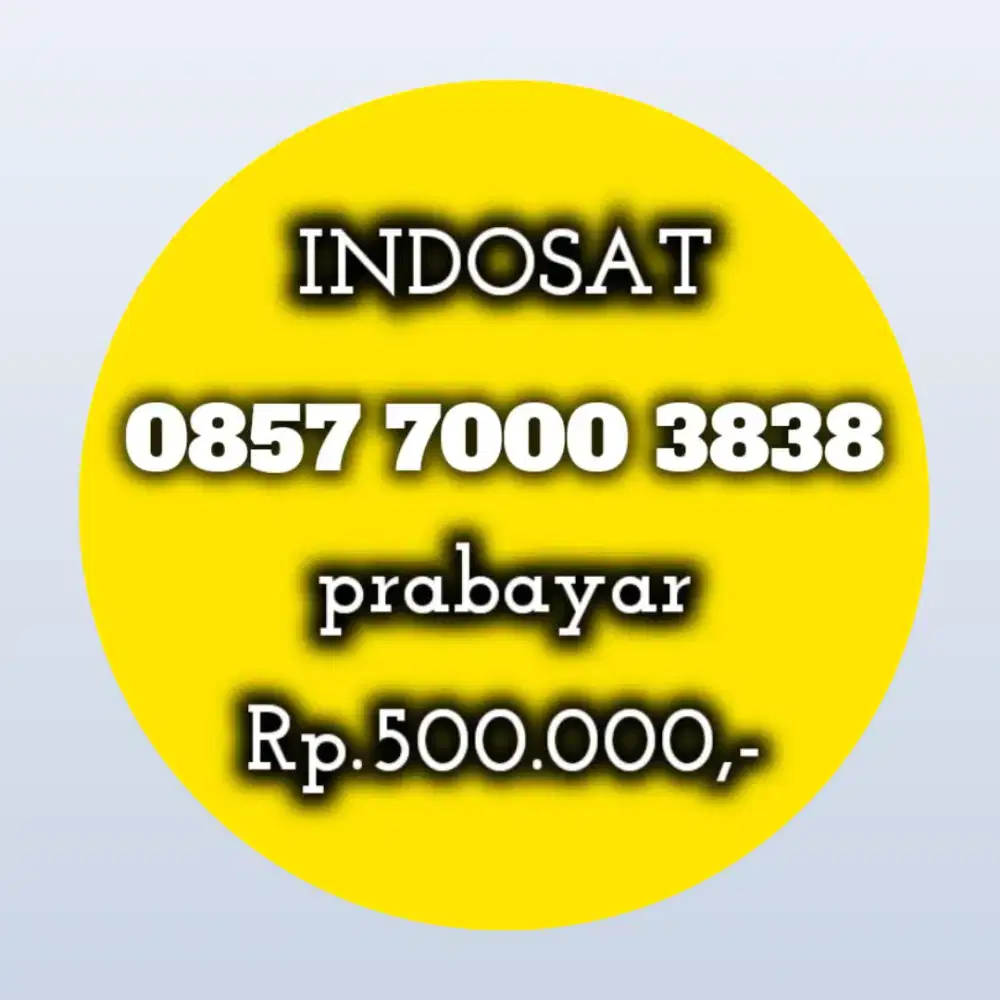 NOMOR CANTIK INDOSAT 3838