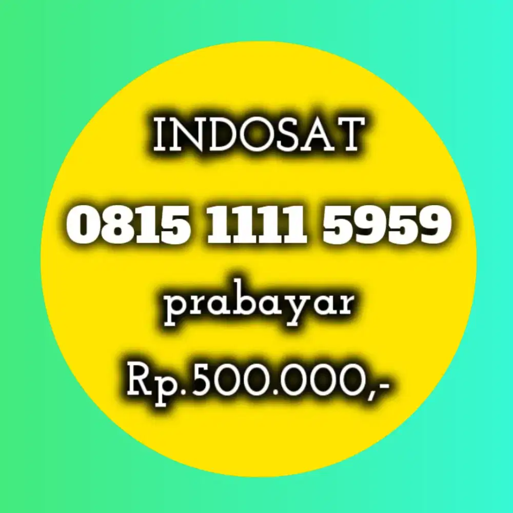 NOMOR CANTIK INDOSAT 1111 5959