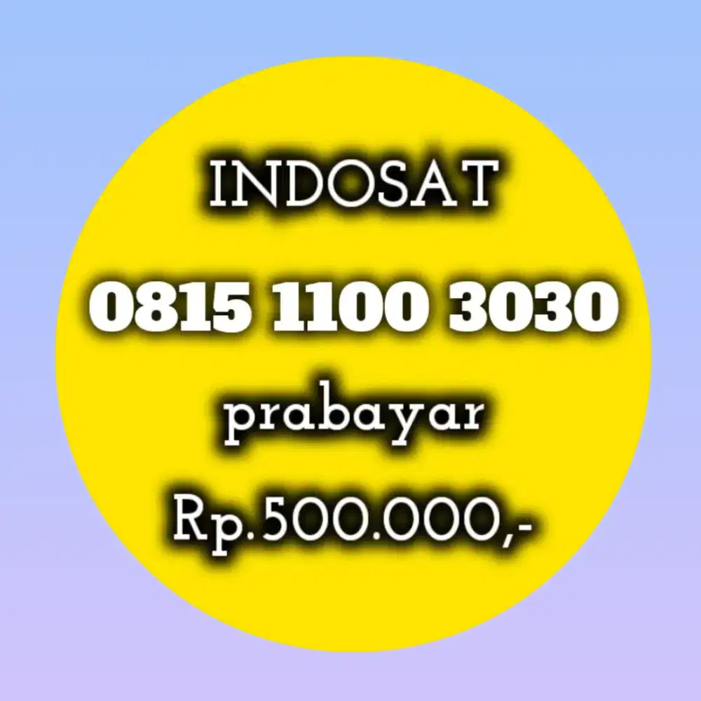 NOMOR CANTIK INDOSAT 3030