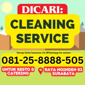 CLEANING SERVICE DICARI BUAT RESTORAN DI SURABAYA TIMUR