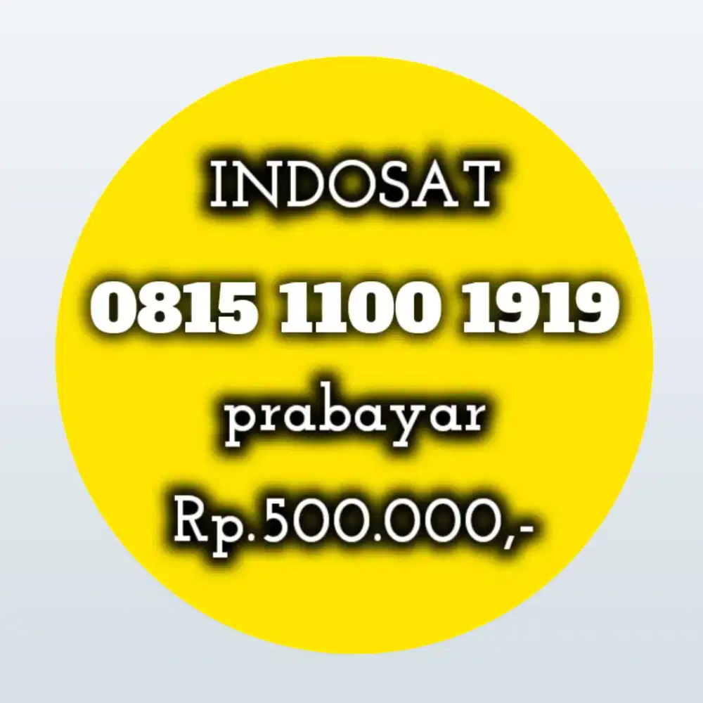 NOMOR CANTIK INDOSAT 1919