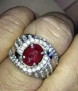 Ruby Birma warna red heatA memo origin GRI