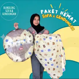 Sofa dan gendongan bayi