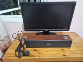 Monitor 19 inch dan speaker