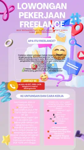 ‼️LOWONGAN KERJA FREELANCE‼️